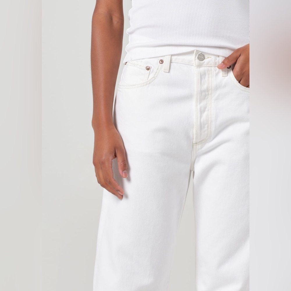 AGOLDE Kelly High-Rise Relaxed Straight Jeans in Milkshake, Size 30 - Picture 3 of 15